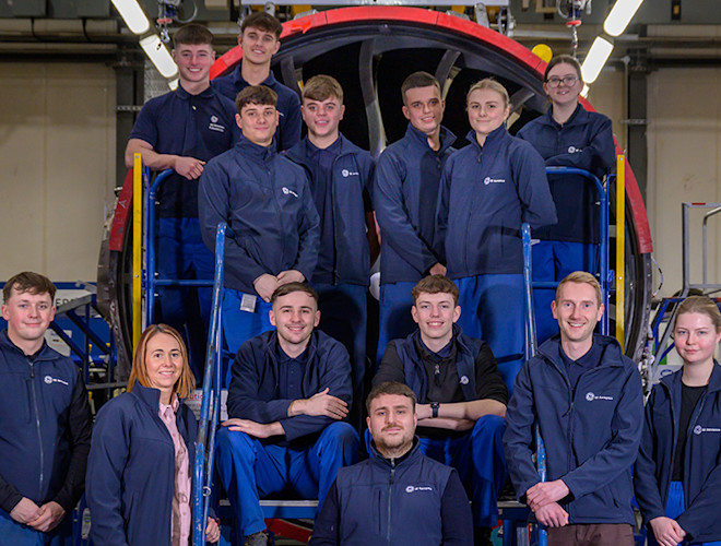 A group of GE Caledonian employees.